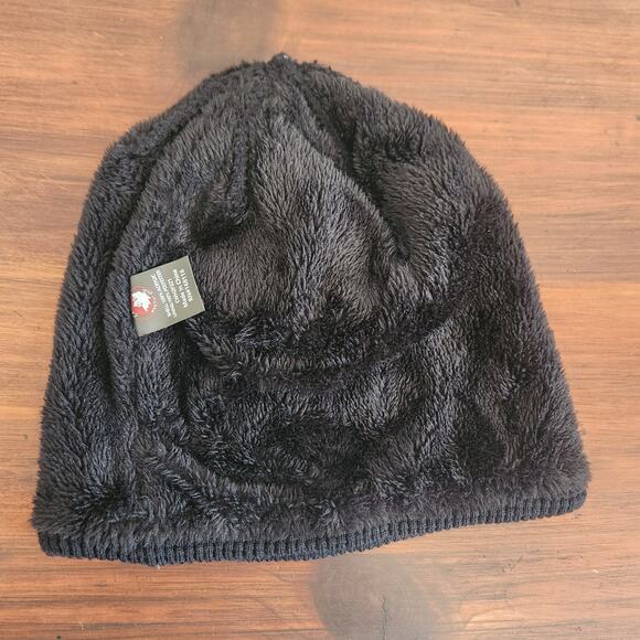 Canada Weather‎ Gear Black Beanie Soft Lined Gray Logo New - Picture 3 of 5